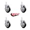 Service Caster Assure Parts 190PUBPRC4P Replacement Caster Set with Brakes, 4PK ASS-SCC-SQ20S514-PPUB-BLK-TLB-34-4 - alternate 4